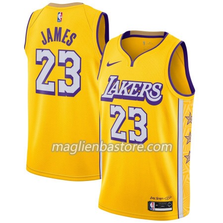 Maglia NBA Los Angeles Lakers LeBron James 23 Nike 2019-20 City Edition Swingman - Uomo